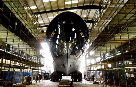 Image for article Feadship's 42m superyacht 'Masquerade of Sole' leaves Pendennis as 47m 'A2'